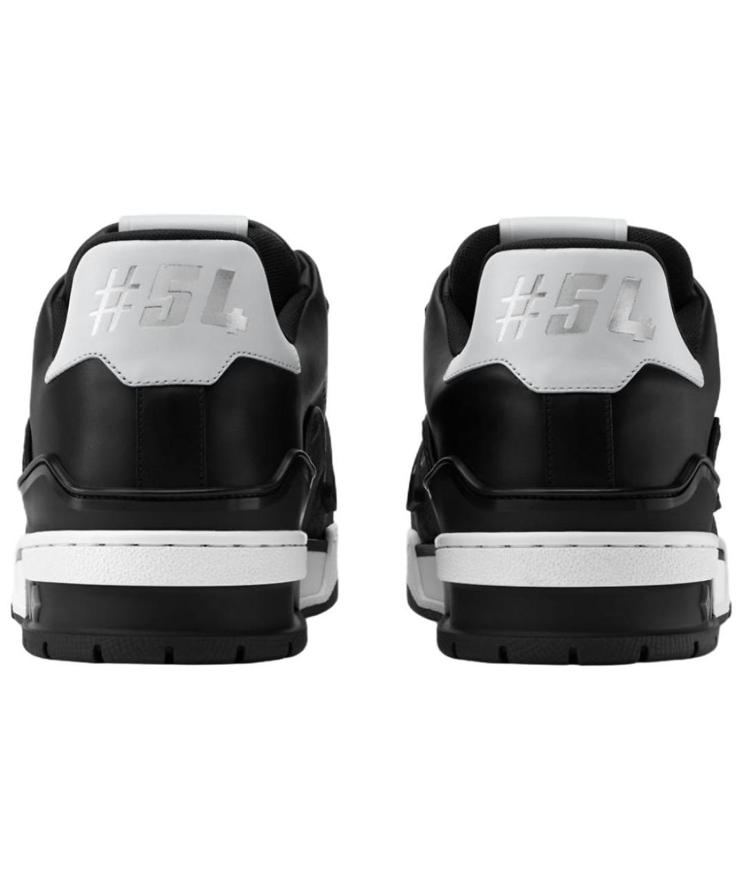 LOUIS VUITTON Черные кожаные низкие кроссовки / кеды, фото 5