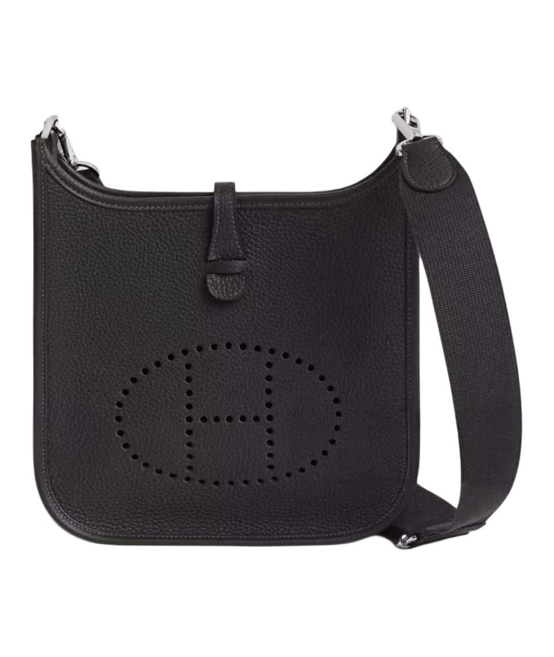 HERMES Черная кожаная сумка через плечо, фото 1