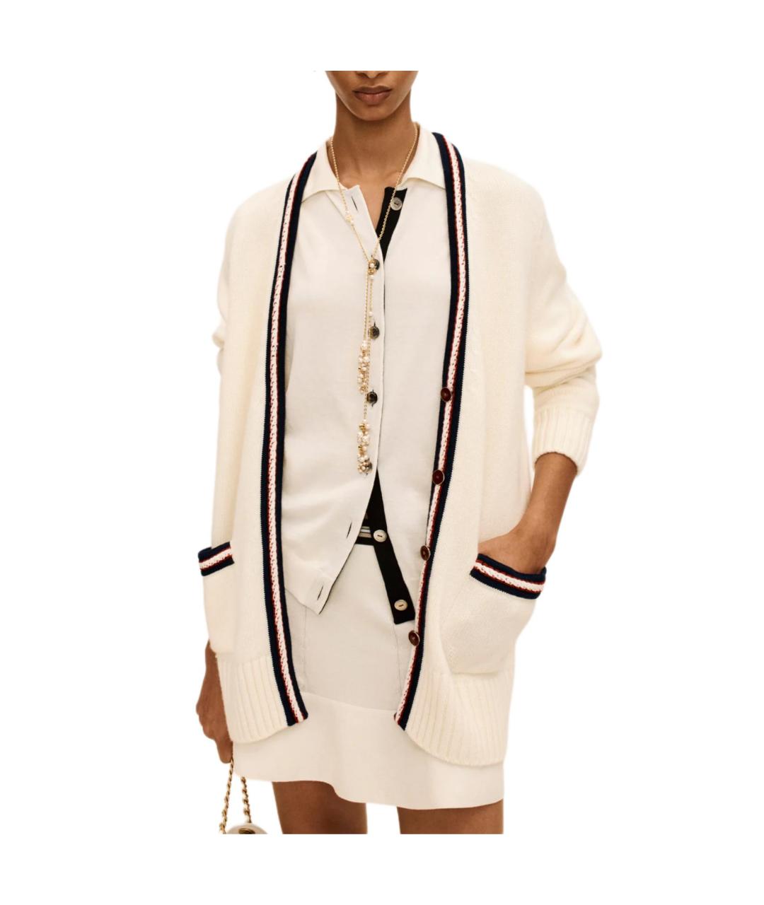 CHANEL Белый кашемировый кардиган, фото 3