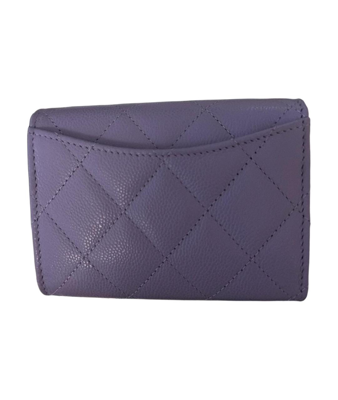 CHANEL Фиолетовый кожаный кардхолдер, фото 4