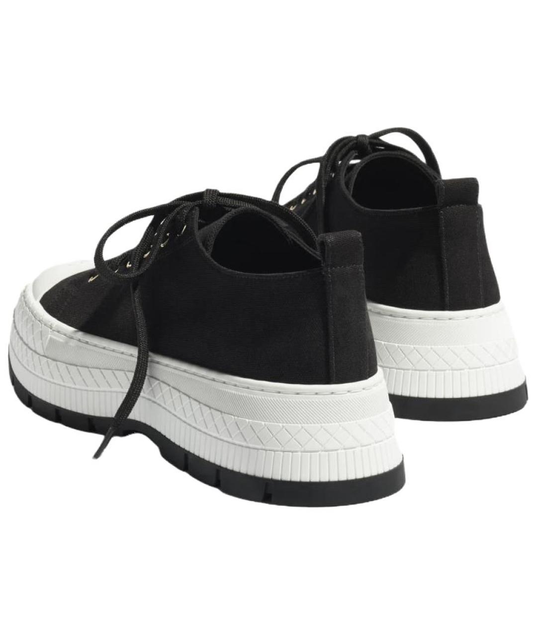 CHANEL Черные текстильные кроссовки, фото 5