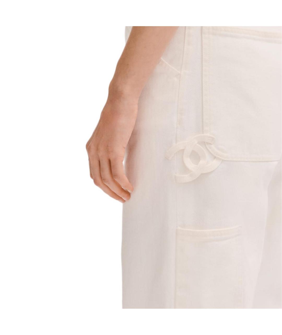 CHANEL Белые прямые джинсы, фото 4