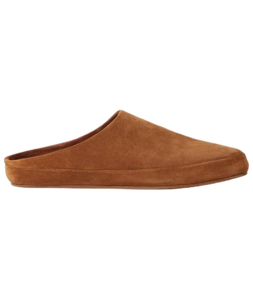 LORO PIANA Коричневые нубуковые слипоны, фото 1