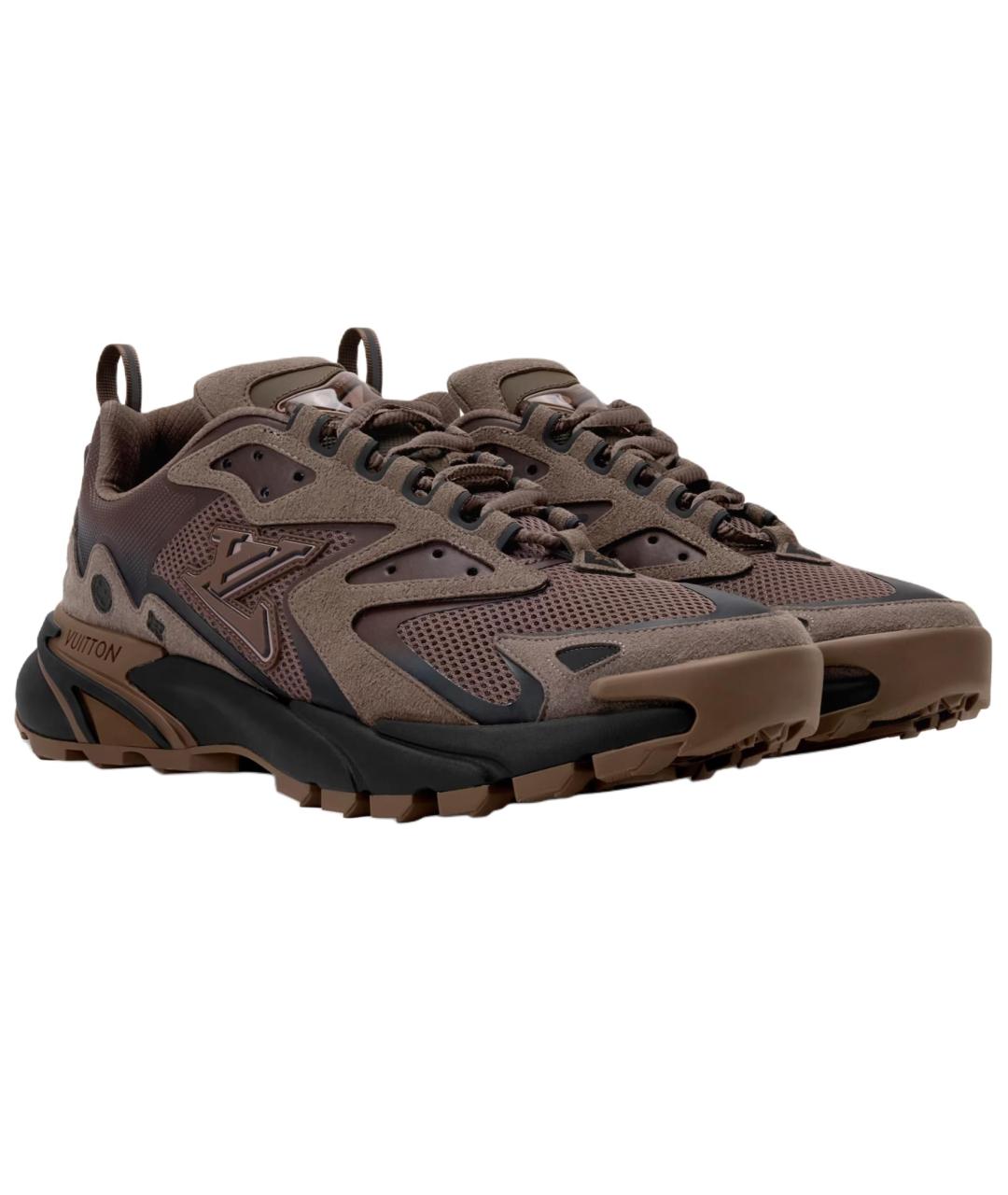LOUIS VUITTON Коричневые высокие кроссовки / кеды, фото 3