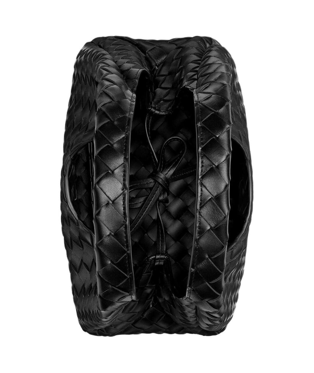 BOTTEGA VENETA Черная кожаная сумка через плечо, фото 3