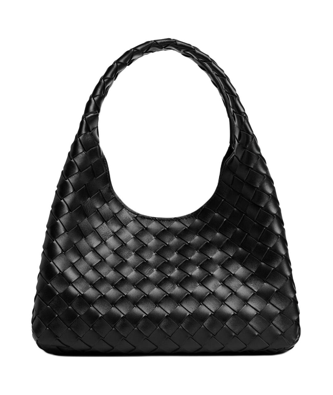 BOTTEGA VENETA Черная кожаная сумка через плечо, фото 1