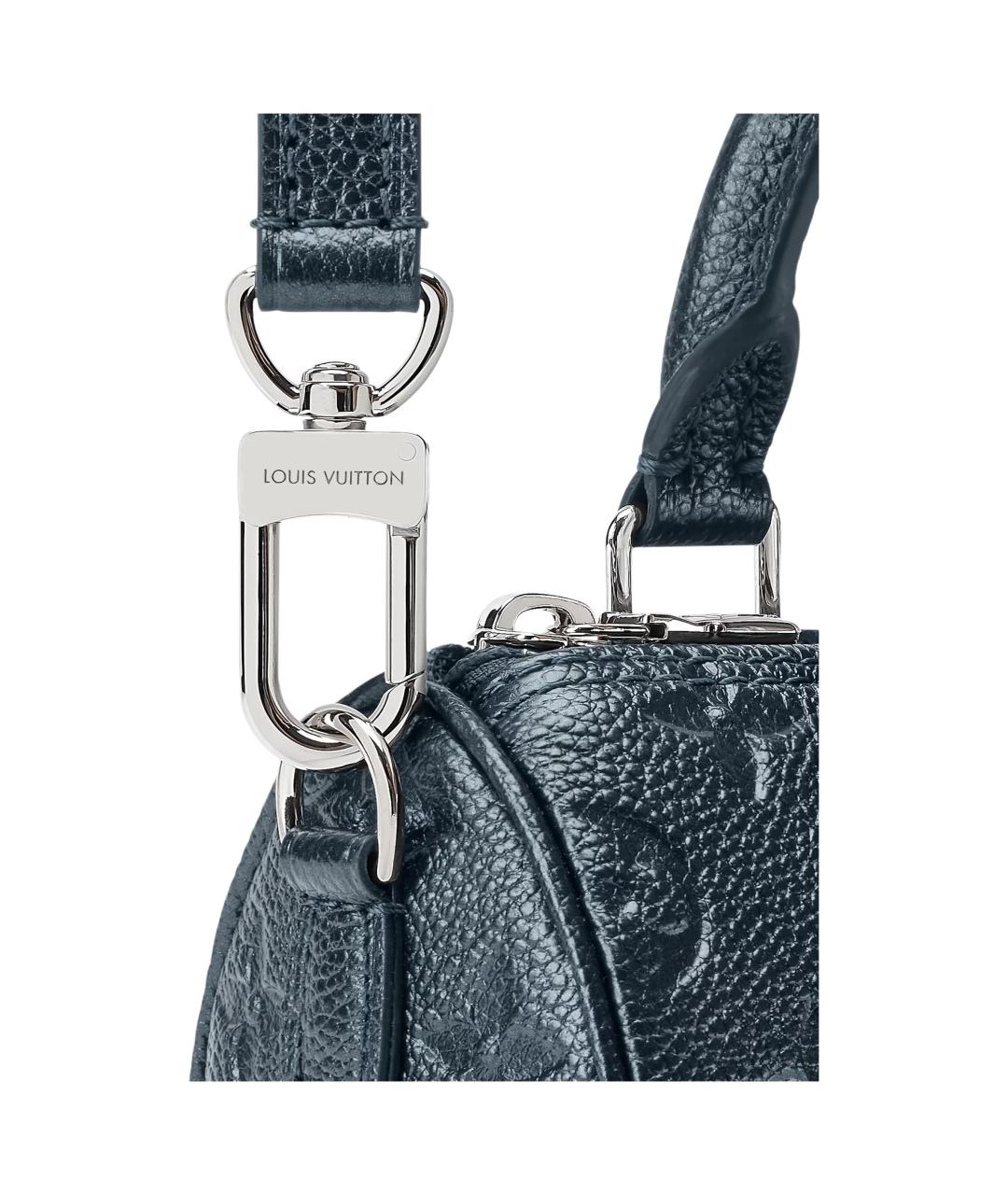 LOUIS VUITTON Синяя кожаная сумка тоут, фото 5