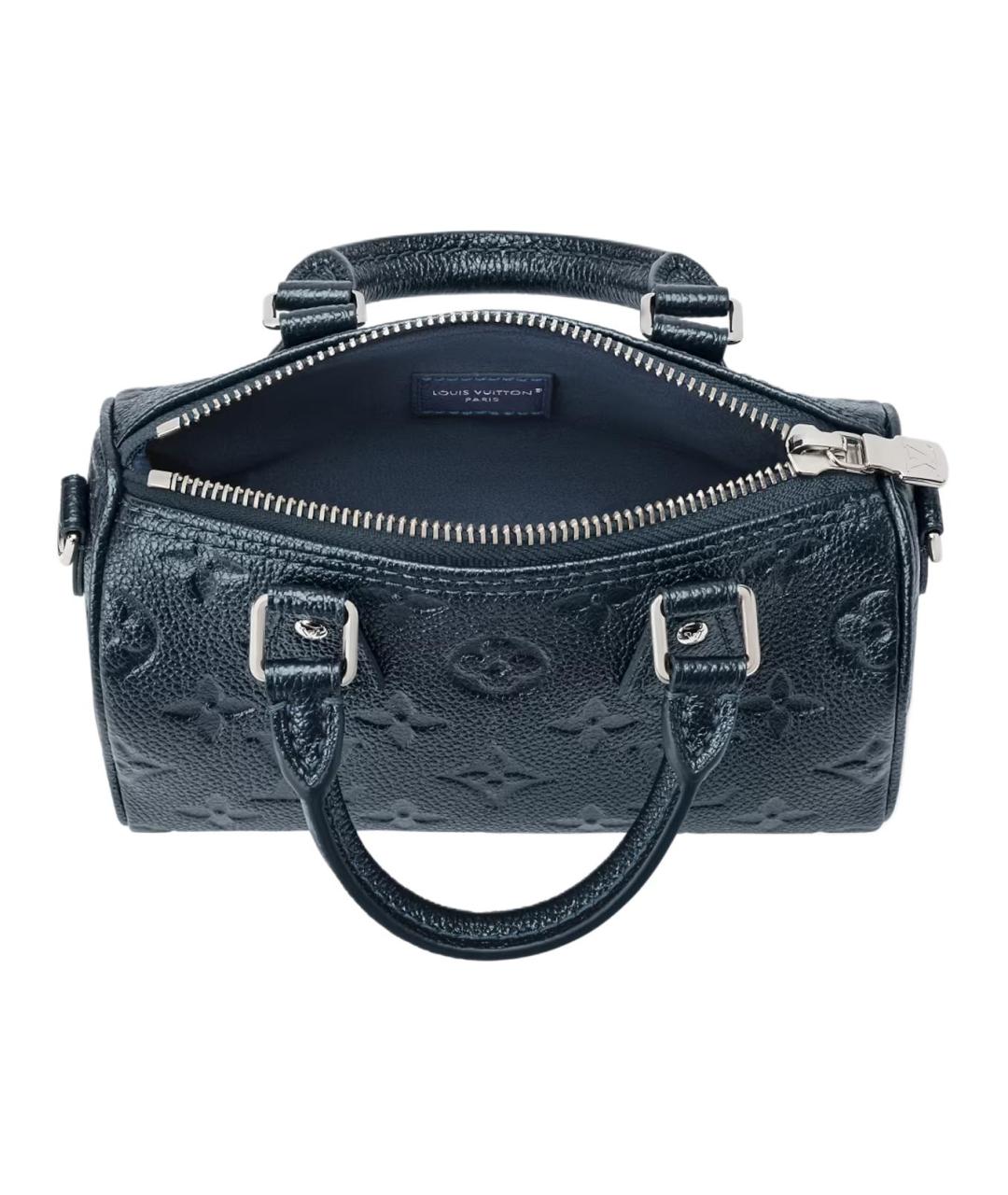 LOUIS VUITTON Синяя кожаная сумка тоут, фото 4