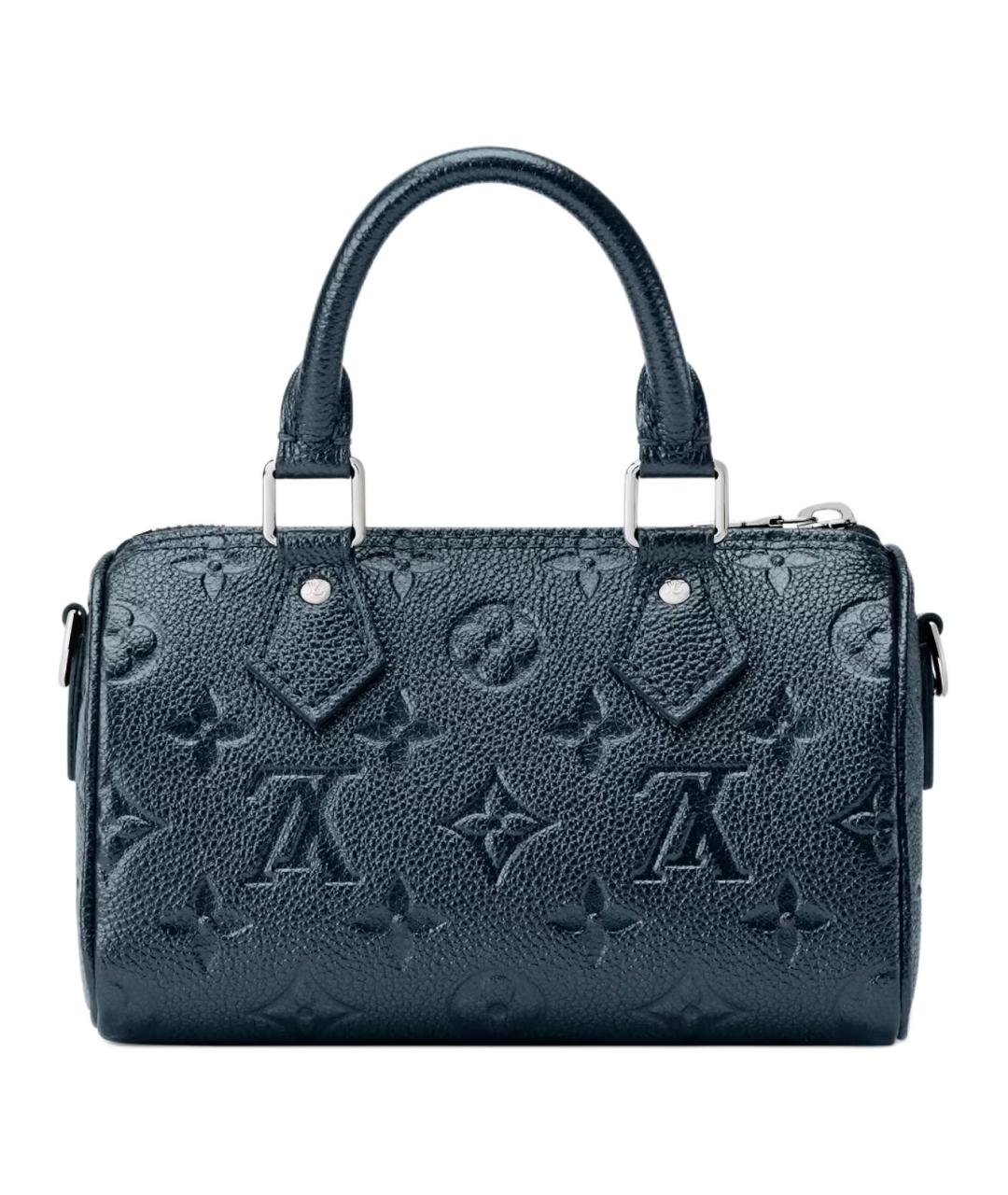 LOUIS VUITTON Синяя кожаная сумка тоут, фото 3