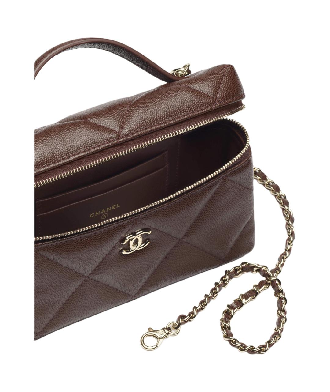 CHANEL Коричневая кожаная сумка через плечо, фото 4