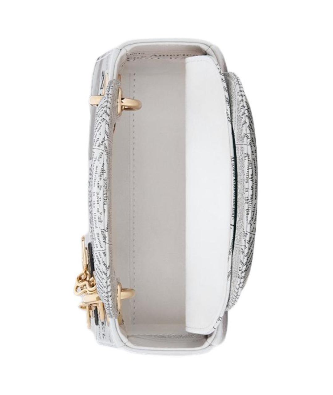 CHRISTIAN DIOR Белая кожаная сумка через плечо, фото 5