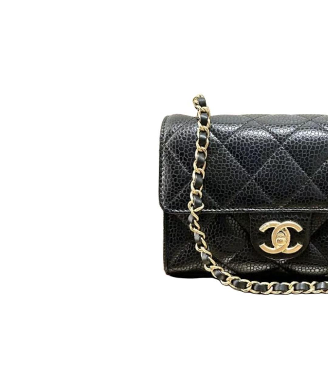 CHANEL Черная кожаная сумка через плечо, фото 2