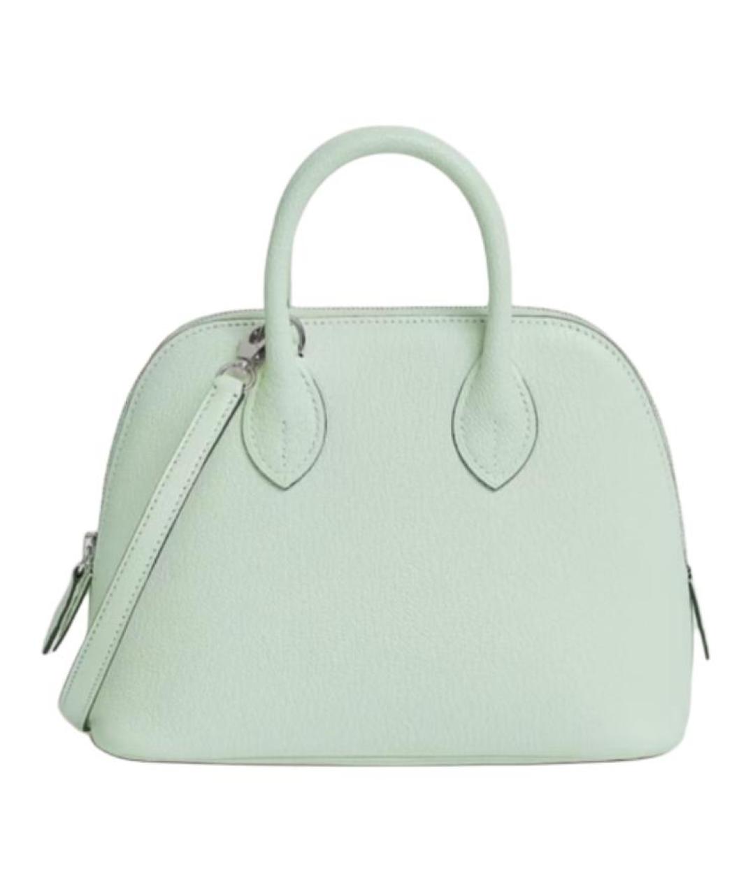 HERMES Салатовая кожаная сумка через плечо, фото 1