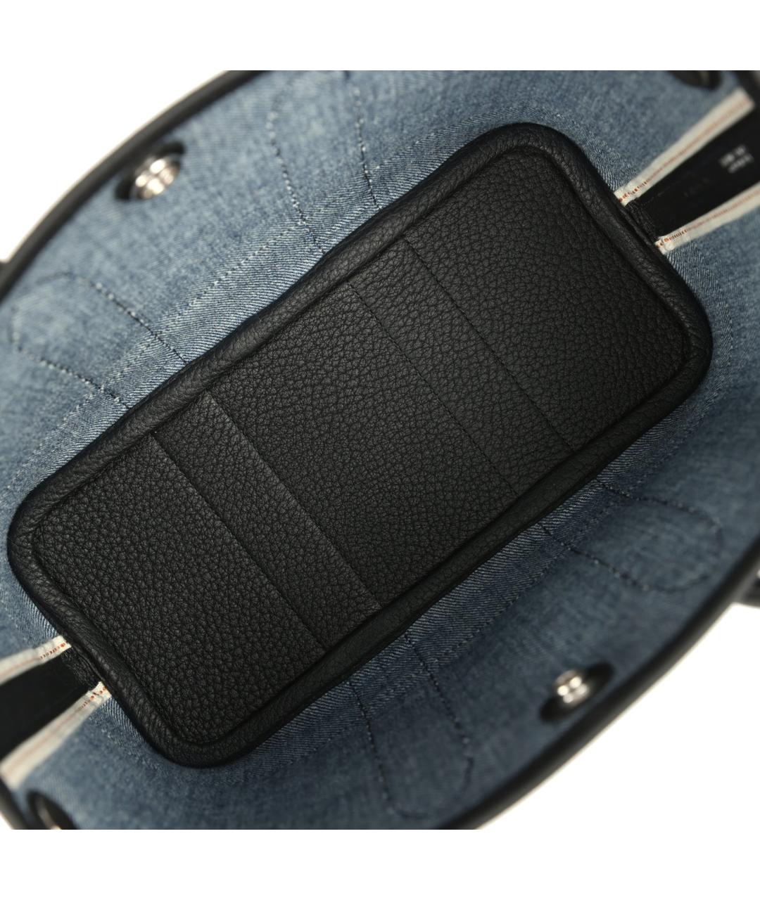 HERMES Синяя деним сумка тоут, фото 5
