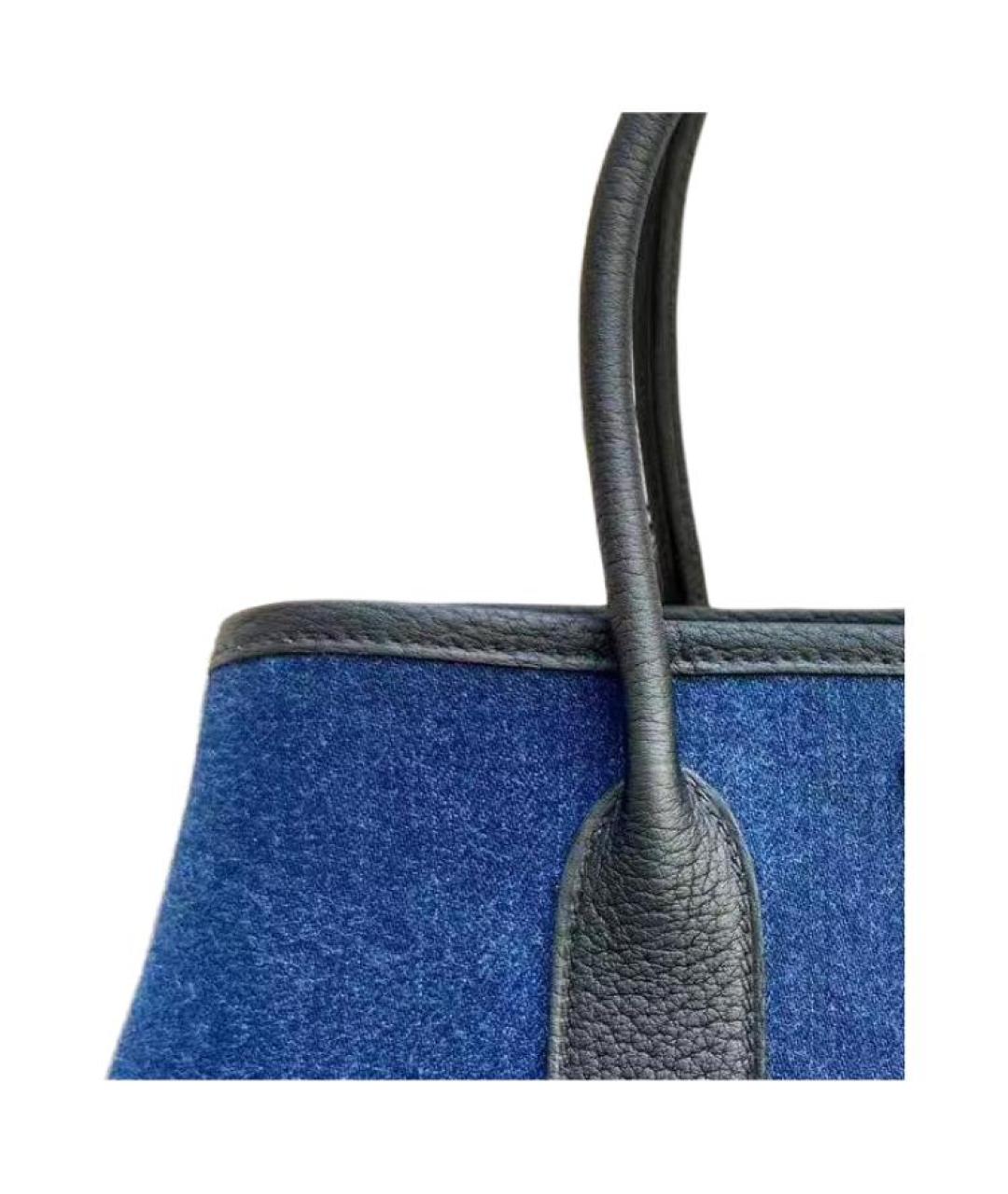 HERMES Синяя деним сумка тоут, фото 2