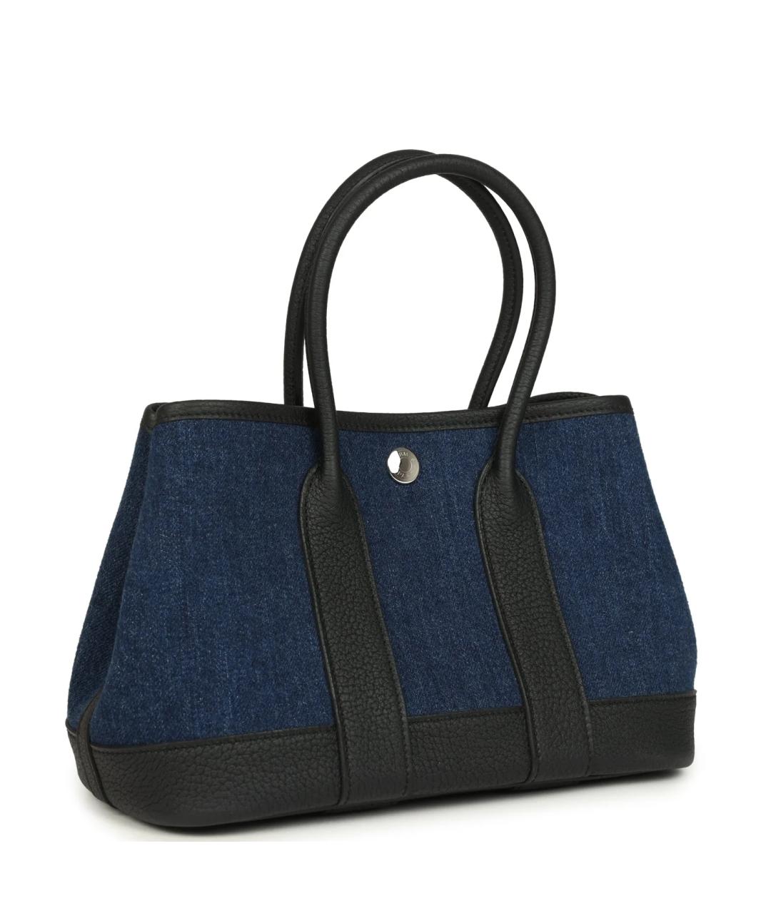 HERMES Синяя деним сумка тоут, фото 3