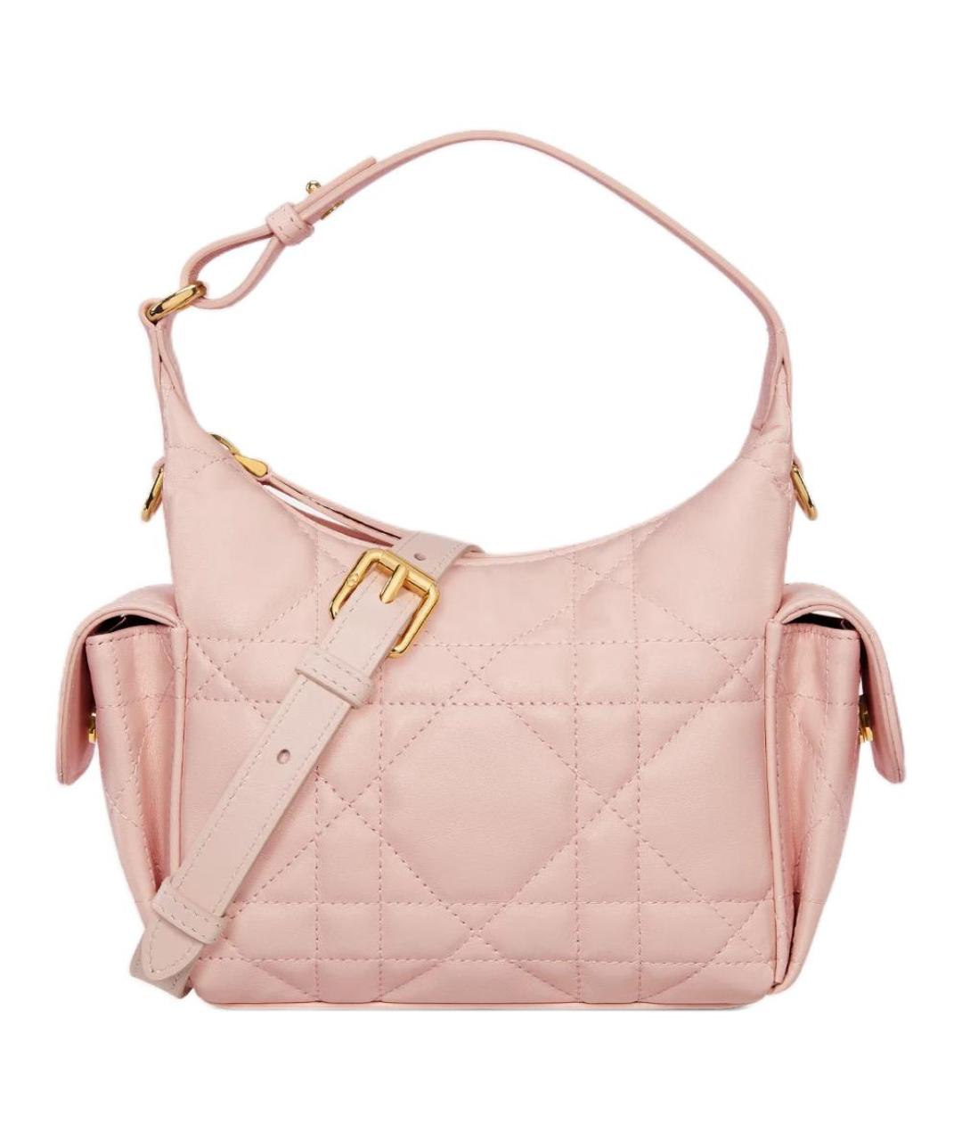 CHRISTIAN DIOR Розовая кожаная сумка через плечо, фото 1