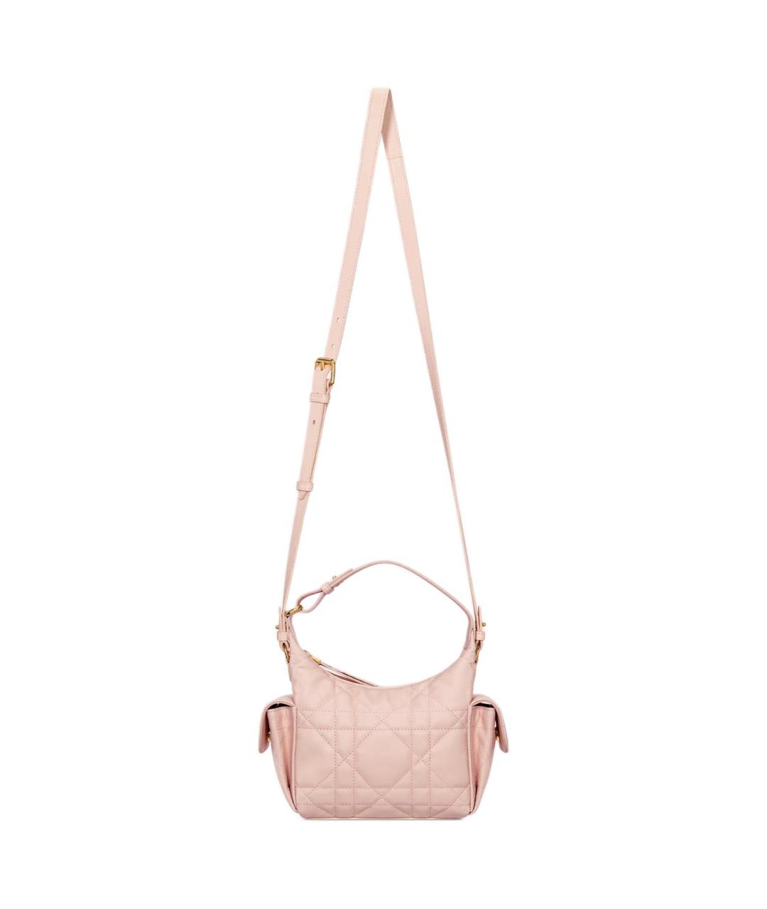 CHRISTIAN DIOR Розовая кожаная сумка через плечо, фото 2