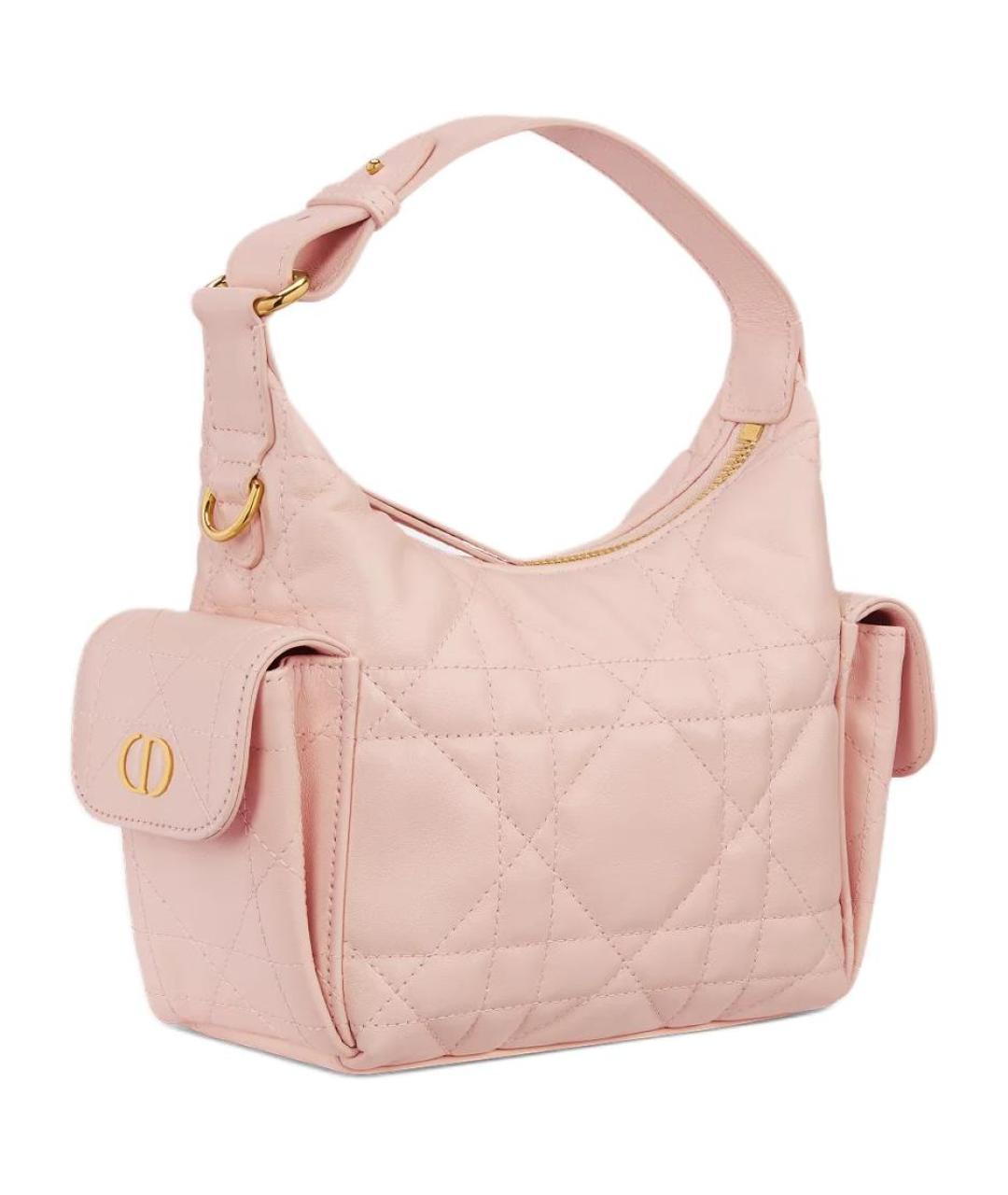 CHRISTIAN DIOR Розовая кожаная сумка через плечо, фото 3