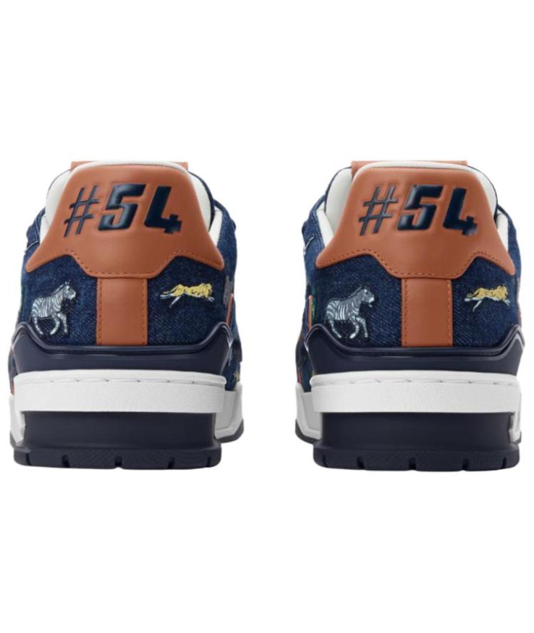 LOUIS VUITTON Синие низкие кроссовки / кеды, фото 4