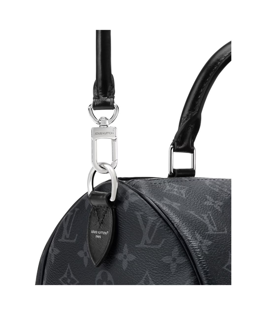 LOUIS VUITTON Черная кожаная сумка через плечо, фото 5