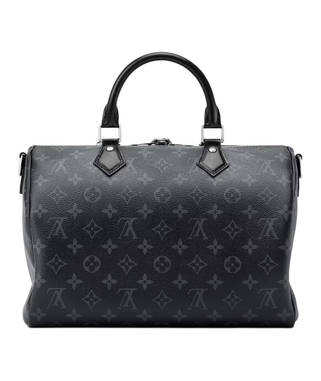 LOUIS VUITTON Черная кожаная сумка через плечо, фото 3