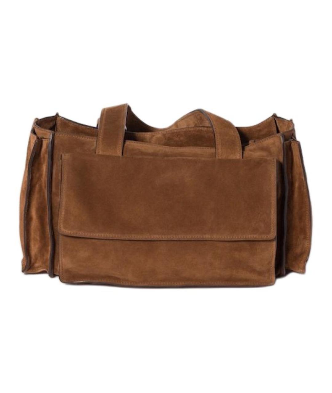 MIU MIU Коричневая замшевая сумка через плечо, фото 4