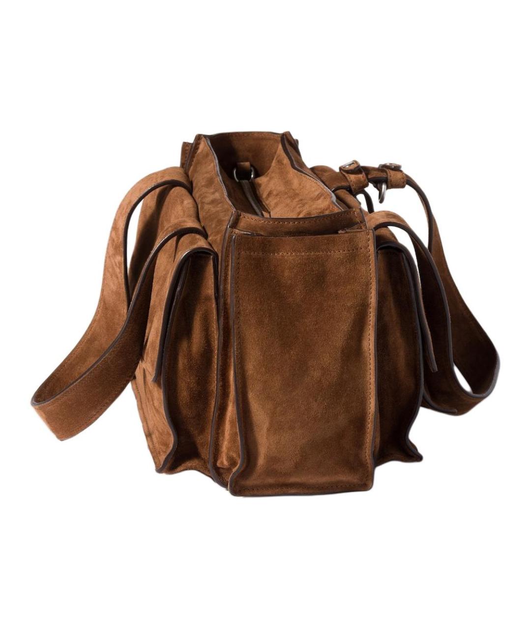 MIU MIU Коричневая замшевая сумка через плечо, фото 3