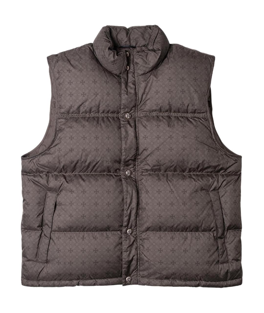 CHROME HEARTS Коричневый синтетический жилет, фото 1