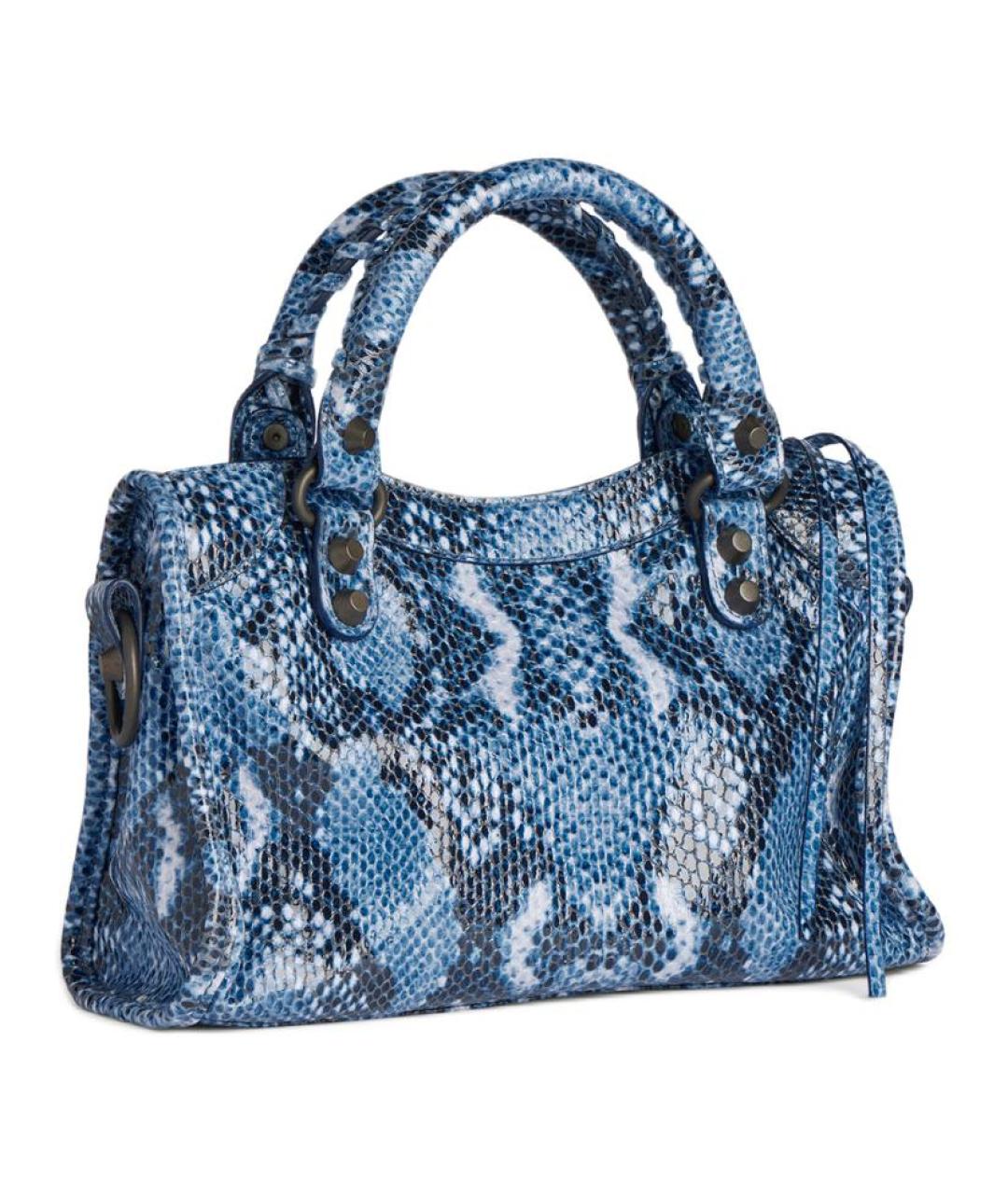 BALENCIAGA Синяя кожаная сумка через плечо, фото 3