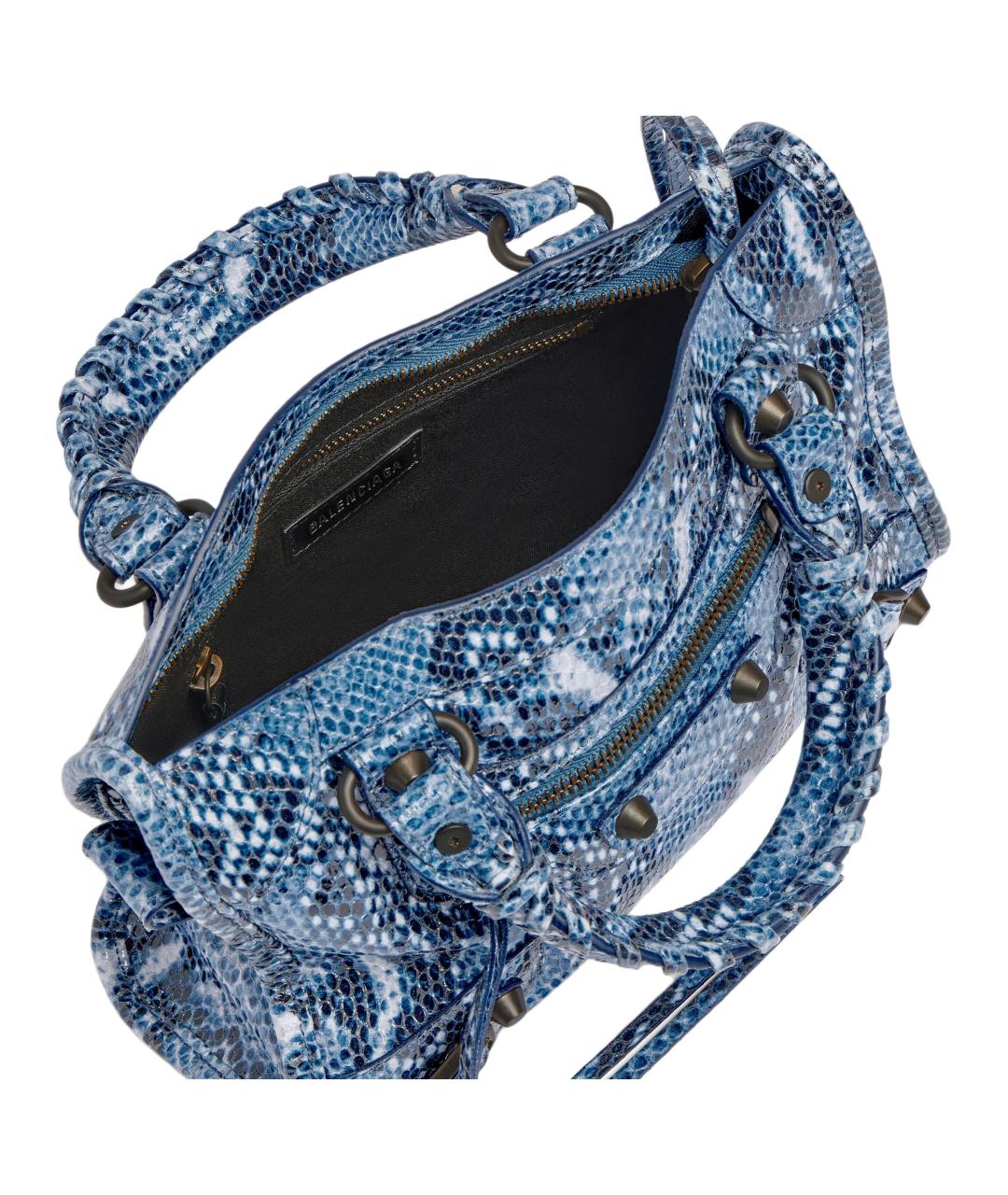 BALENCIAGA Синяя кожаная сумка через плечо, фото 5