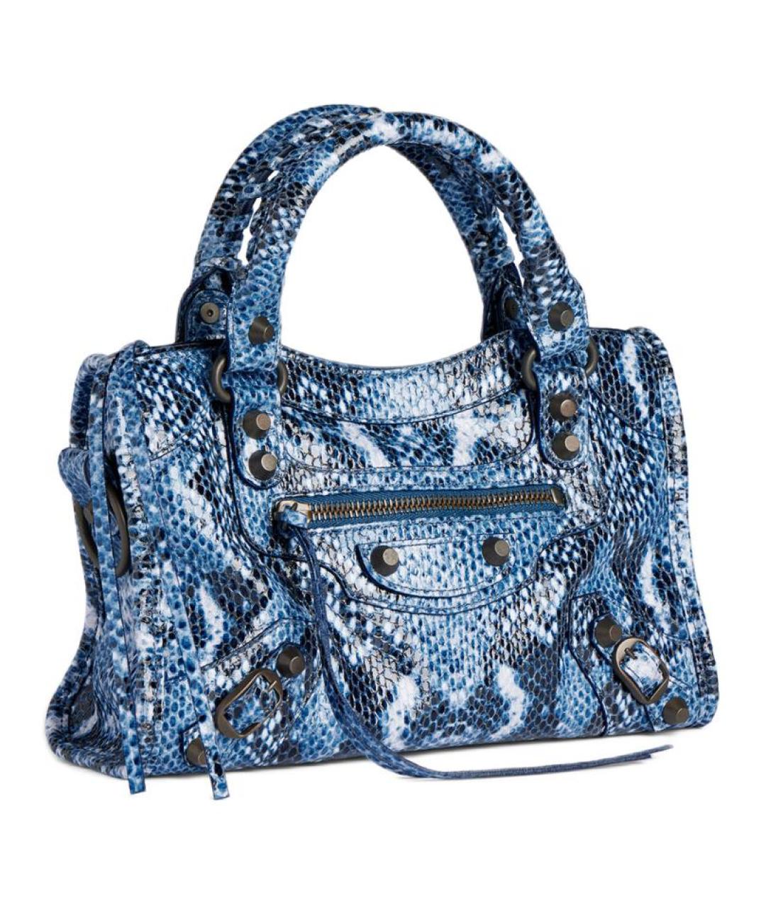 BALENCIAGA Синяя кожаная сумка через плечо, фото 2