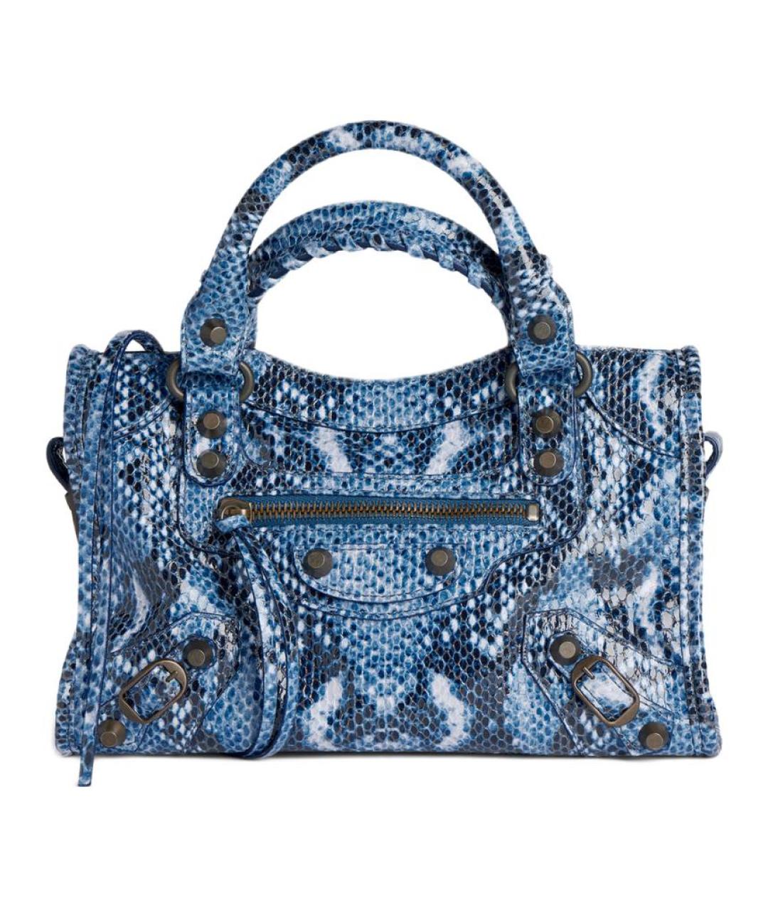 BALENCIAGA Синяя кожаная сумка через плечо, фото 1