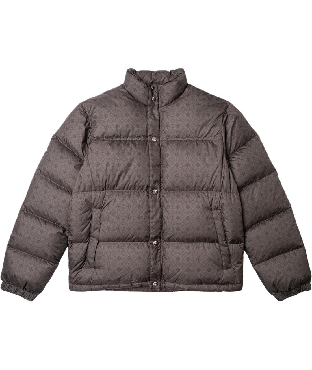 CHROME HEARTS Коричневый синтетический пуховик, фото 1