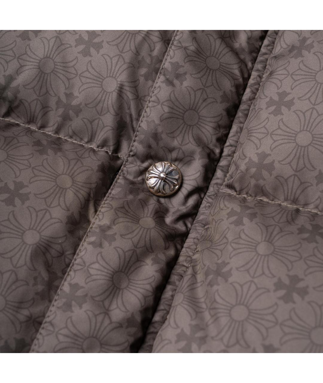 CHROME HEARTS Коричневый синтетический пуховик, фото 3