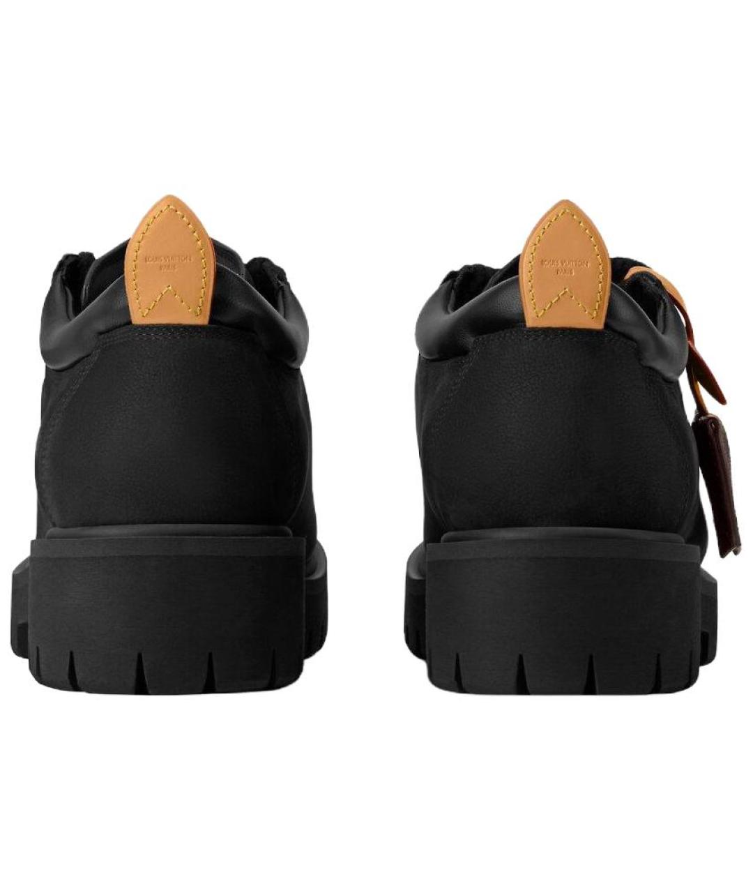 LOUIS VUITTON Черные кожаные низкие ботинки, фото 4