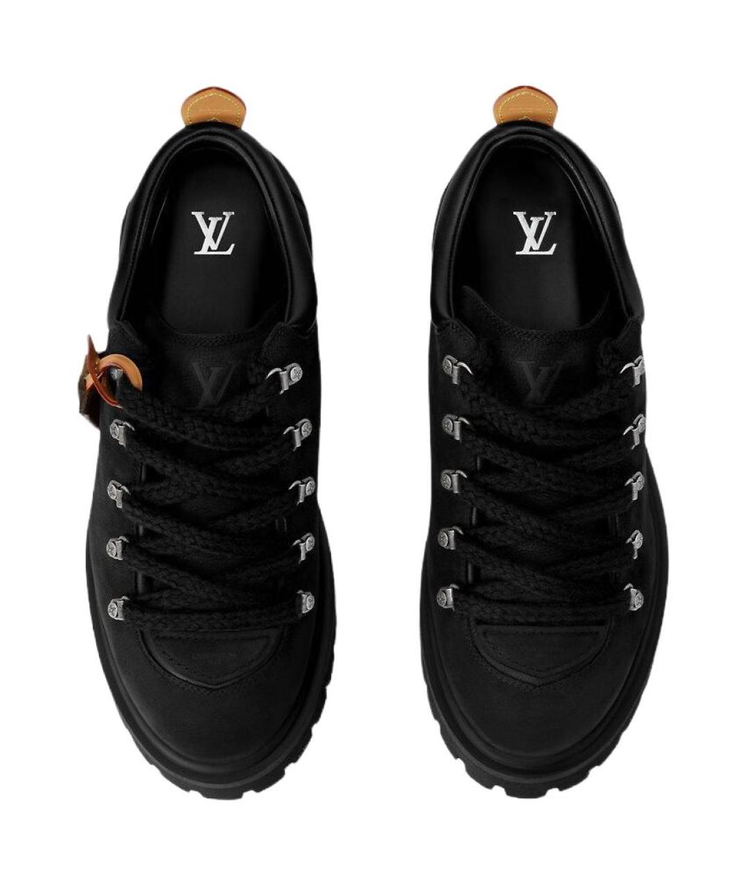 LOUIS VUITTON Черные кожаные низкие ботинки, фото 3