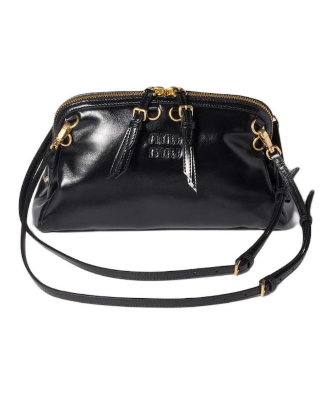 MIU MIU Черная кожаная сумка через плечо, фото 1