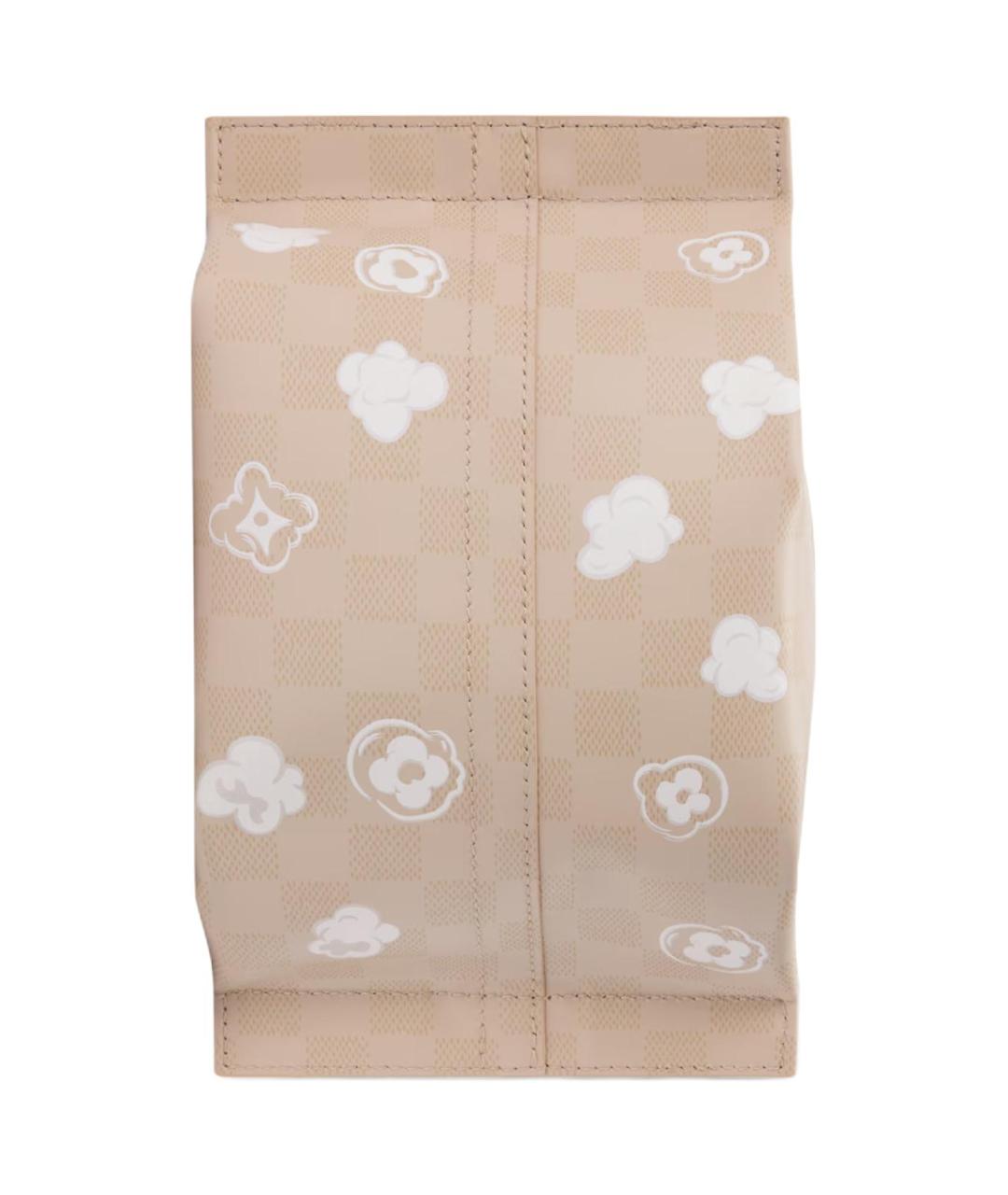 LOUIS VUITTON Бежевая кожаная папка для документов, фото 2