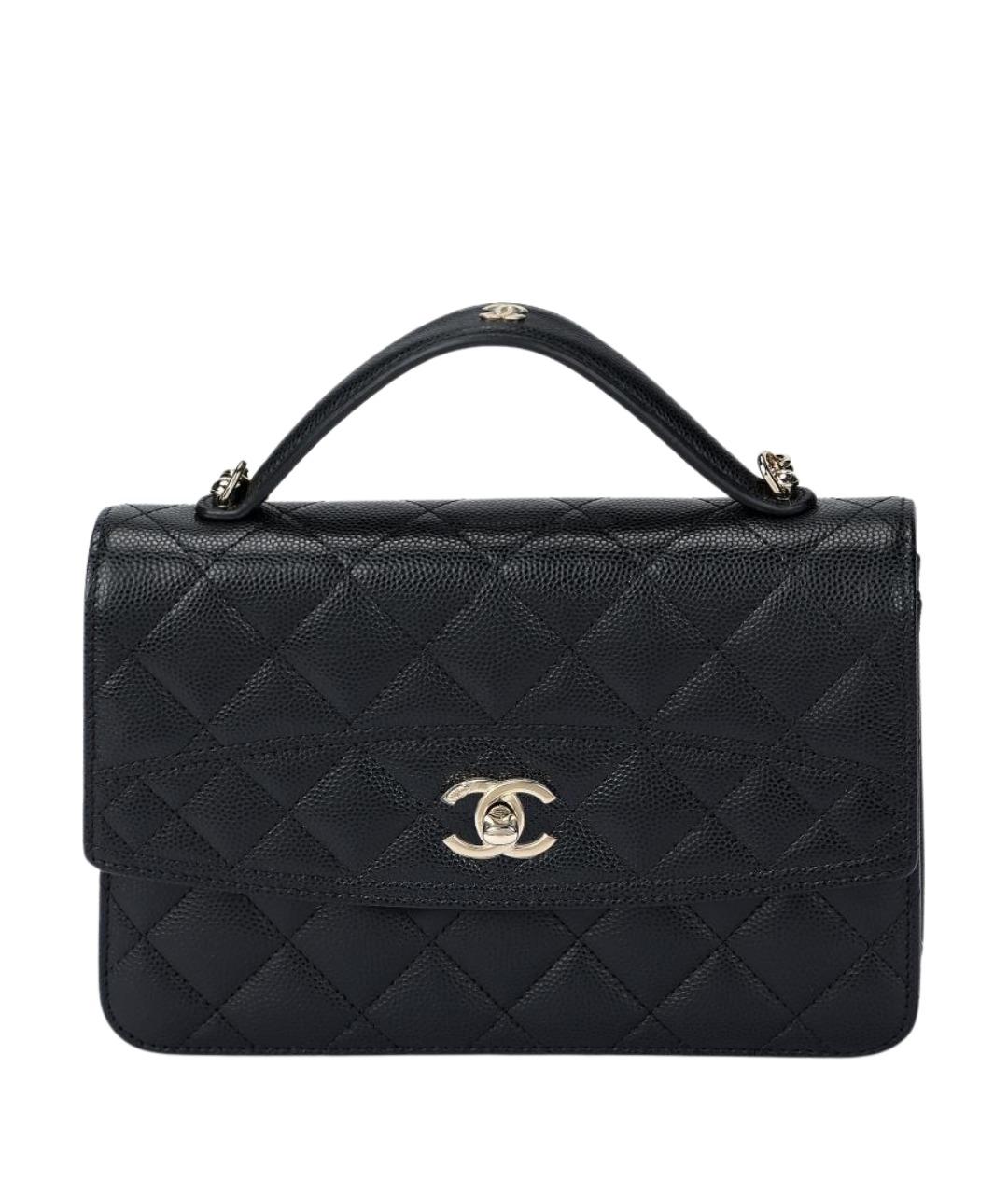 CHANEL Черная кожаная сумка через плечо, фото 1