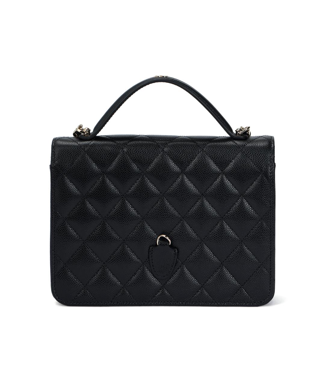 CHANEL Черная кожаная сумка через плечо, фото 3