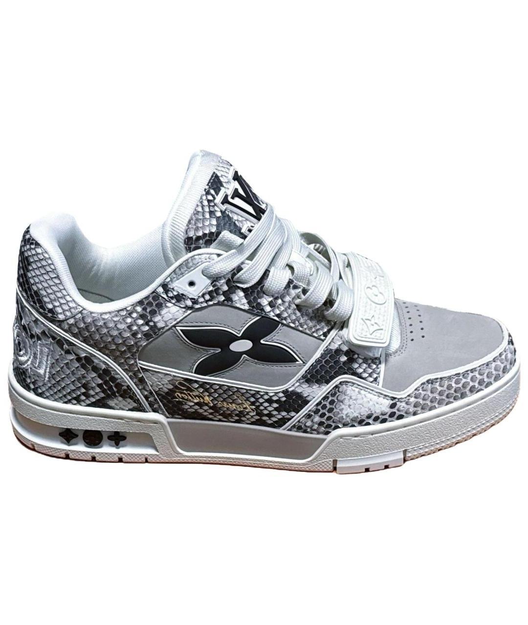 LOUIS VUITTON Серые низкие кроссовки / кеды, фото 1