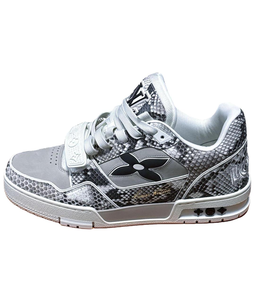 LOUIS VUITTON Серые низкие кроссовки / кеды, фото 6