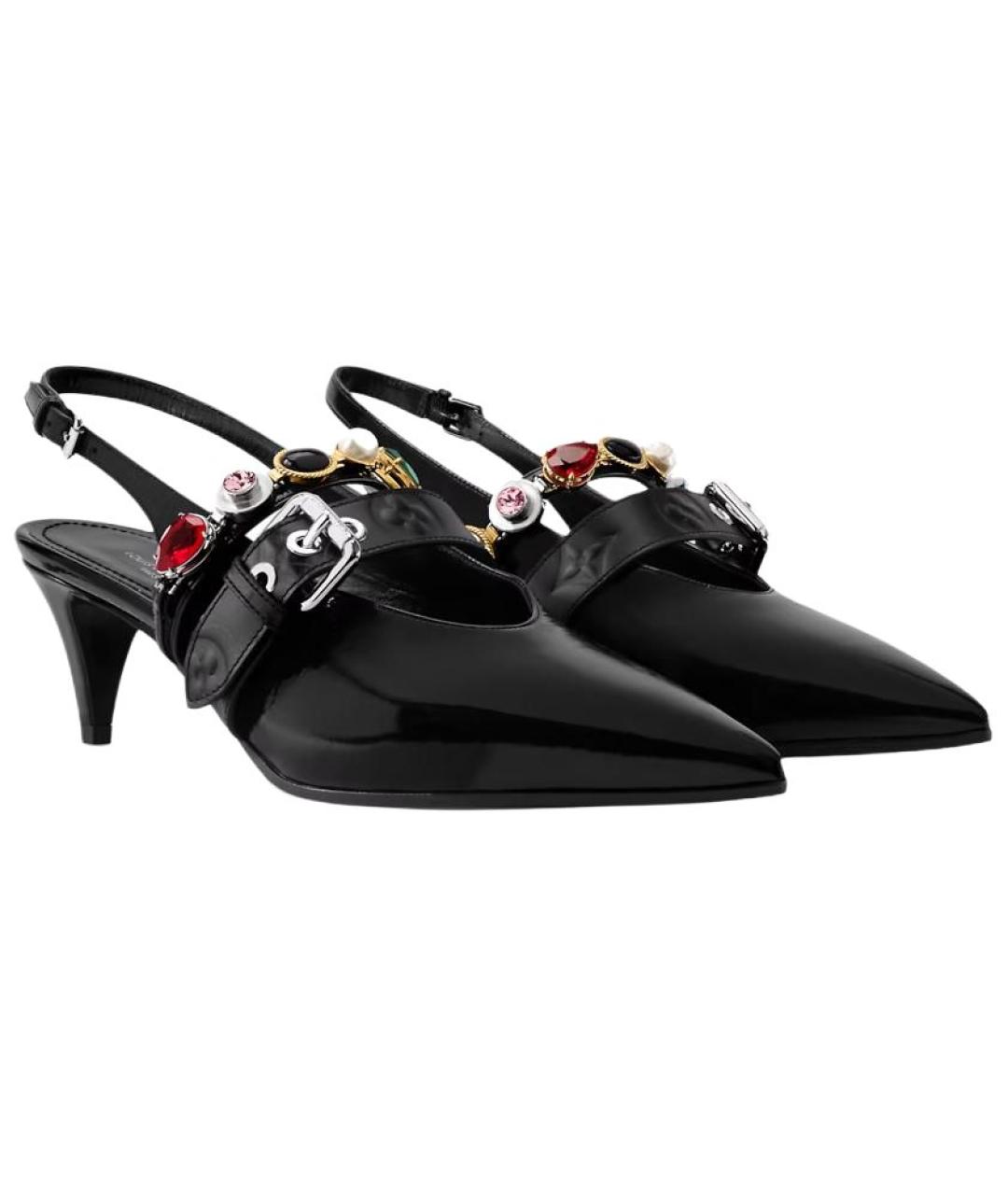 LOUIS VUITTON Черные кожаные туфли, фото 3