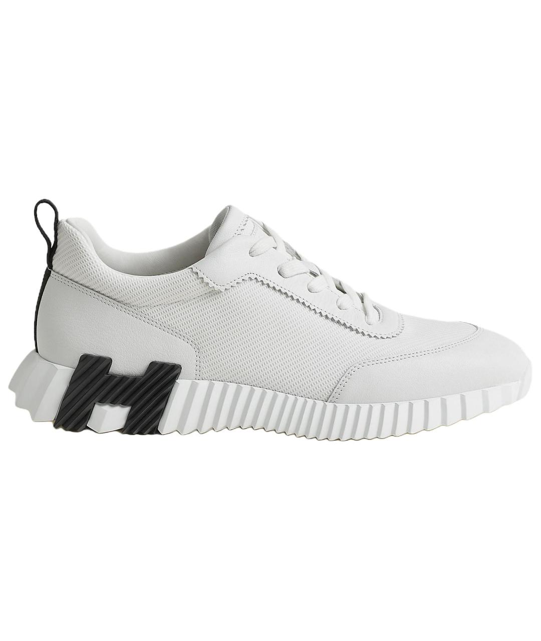 HERMES Белые кожаные низкие кроссовки / кеды, фото 1