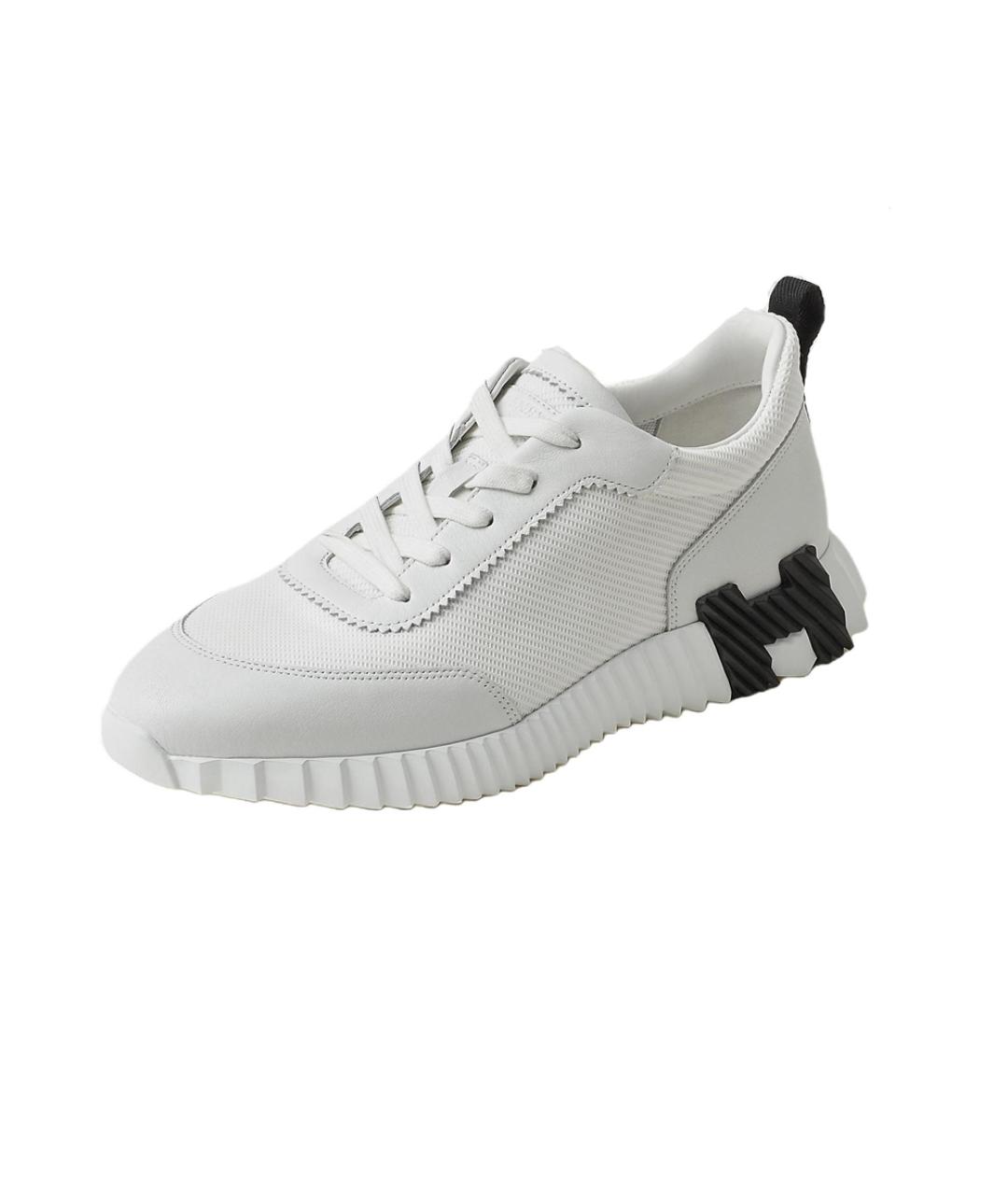 HERMES Белые кожаные низкие кроссовки / кеды, фото 5