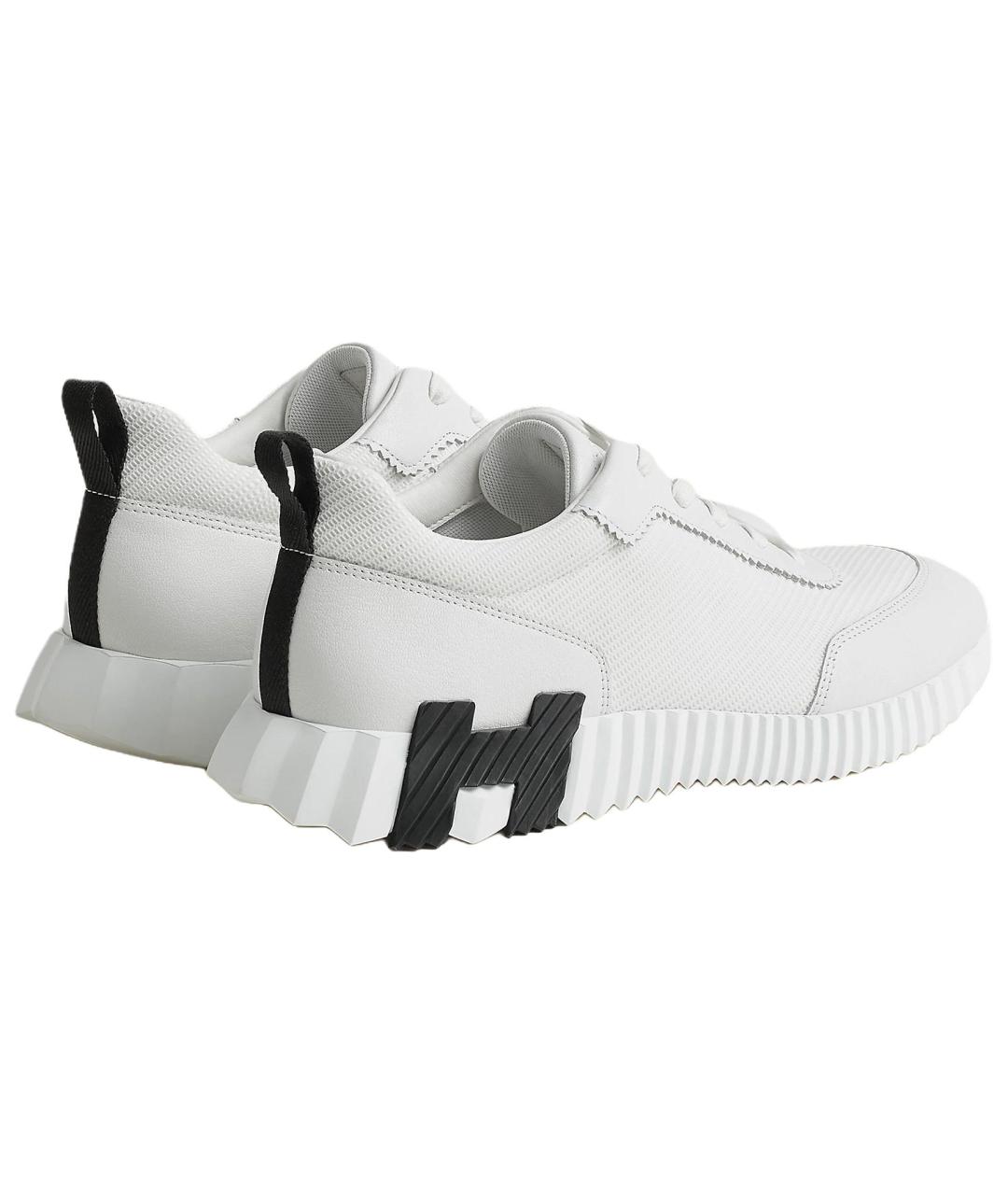 HERMES Белые кожаные низкие кроссовки / кеды, фото 3