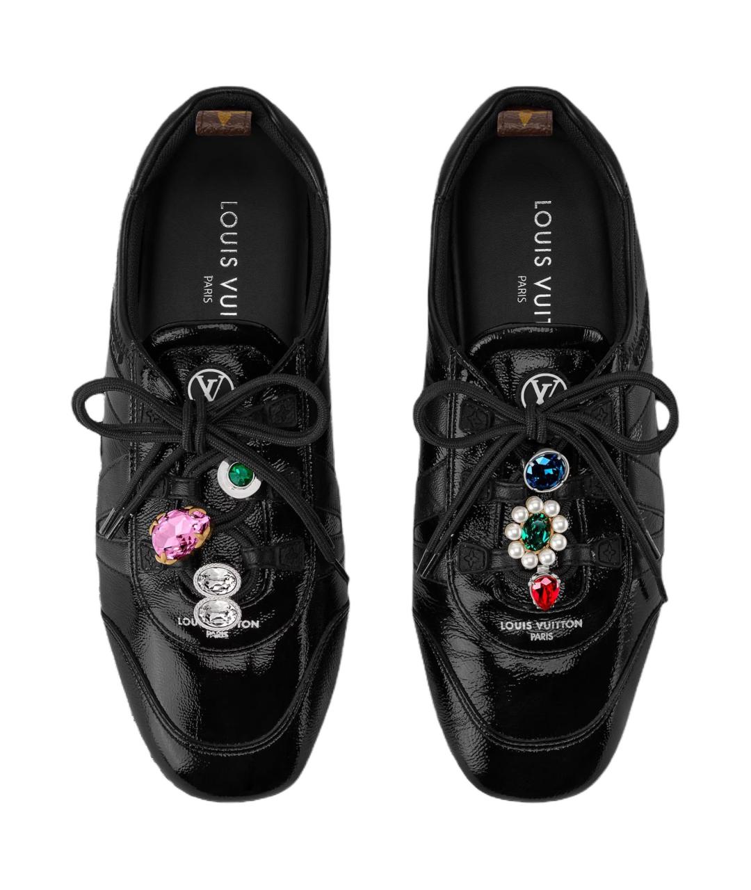 LOUIS VUITTON Черные кожаные кроссовки, фото 4