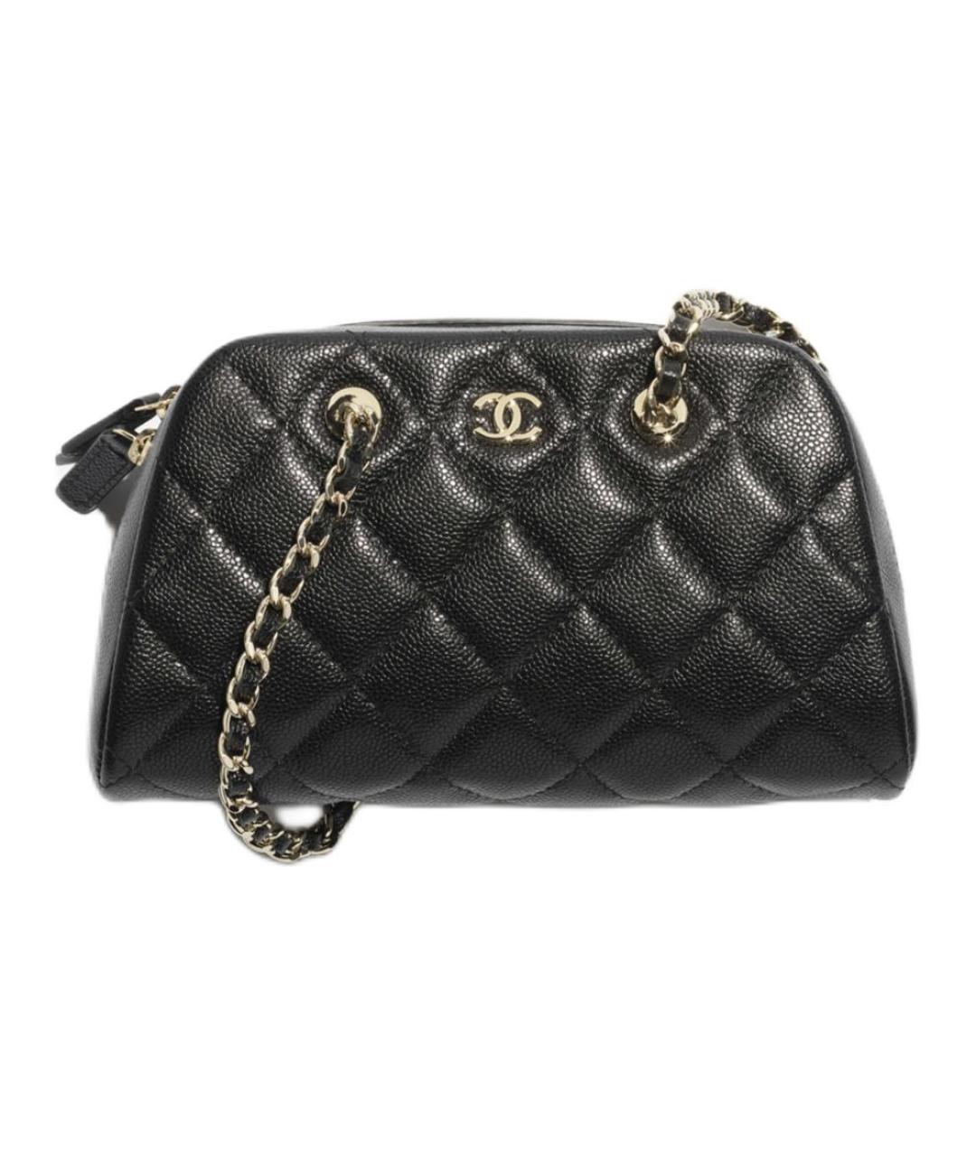 CHANEL Черная кожаная сумка через плечо, фото 1