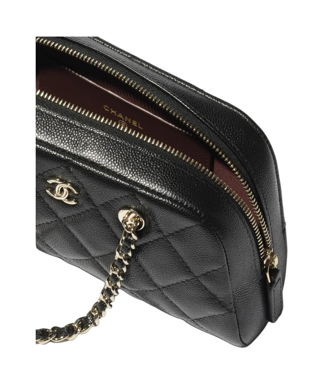 CHANEL Черная кожаная сумка через плечо, фото 3